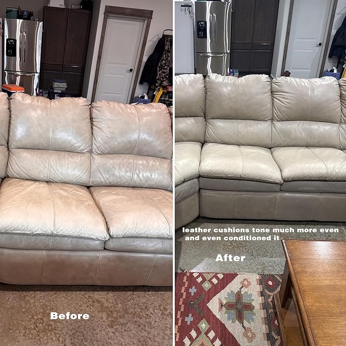 Beige Leather Repair Kit Furniture Vinyl Car Interior Steering Wheel Car Seats Color Restorer Cream Leather Recoloring Balm Fade Better Couch Conditioner Scratch Stain Remover Dye Paint Sofa Fabric