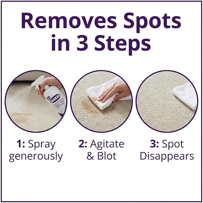 FOLEX - Professional Carpet Cleaner Spray 34 oz - Pet Stain Removal - Instant Stain Removal - No Rinsing Required - Safe for Pets - Works on All Fabrics