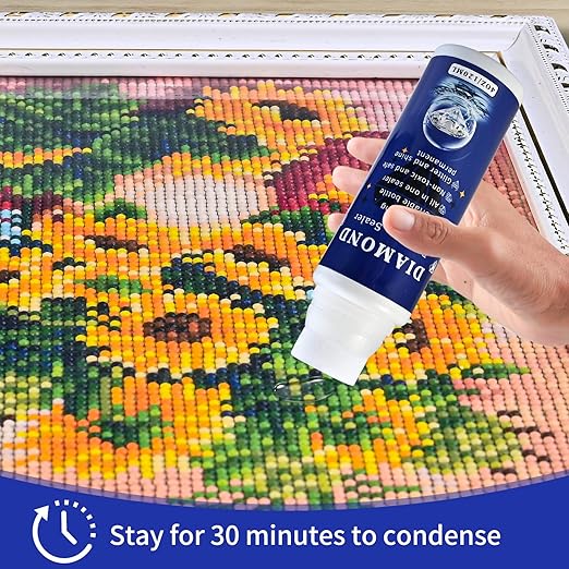 2pcs Diamond Painting Sealer Protectant Brightener(120ml*2), Diamond Art Painting Accessories Glue, Diamond Art Glue Sealer Supplies Clear Finish Permanent Hold & Shine Effect (8OZ)