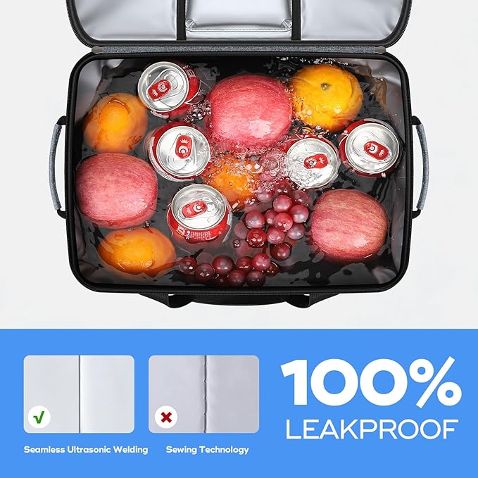 Maelstrom Collapsible Soft Cooler Bag,35/55/75 Cans Beach Cooler with Flip Top Lid, Ice Chest, Leakproof & Portable for Beach, Camping, Road Trips & Grocery Shopping