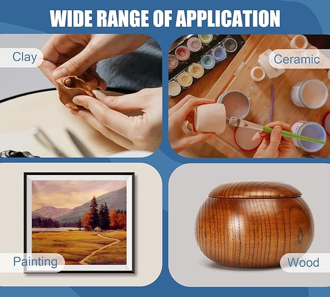Air Dry Clay Glaze, 200ml/7oz Air Dry Clay Varnish, Clear Gloss Varnish for Sealing Acrylic Painting, Pottery Clay and Wood, Clay Sealant to Prevent Cracking Scratches Wear, Waterproof &High Gloss