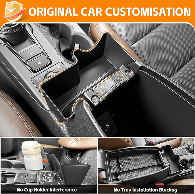 Center Console Organizer Compatible with 2021-2025 Ford Bronco Sport/2020-2025 Ford Escape Hanging Armrest Box Storage Tray for Bronco Sport/Ford Escape Accessories(Hanging Storage Tray)