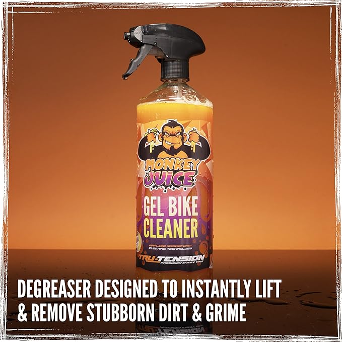 Tru-Tension | Monkey Juice Gel Motorcycle Cleaner | For Bicycle, Motorbike, Car, Boat & Caravan Surfaces | 1L