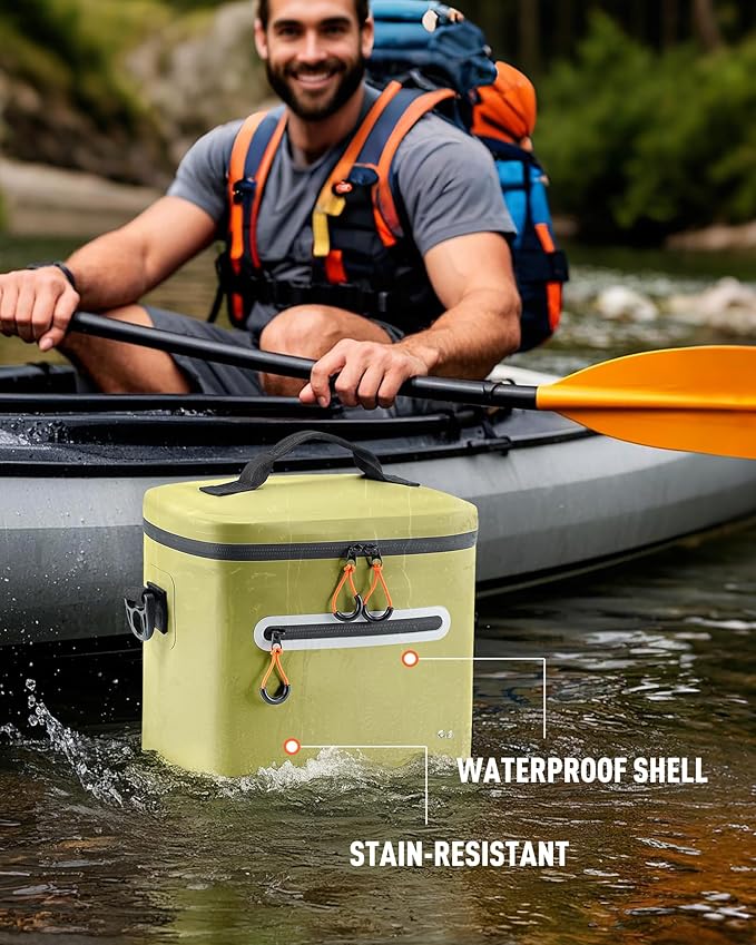 Soft-Sided Cooler Bag, 7/16/30 Can Insulated Lunch Box, Waterproof, Leak-Proof, Portable Lunch Bag for Work, Beach, Drink, Travel, Camping, Picnic