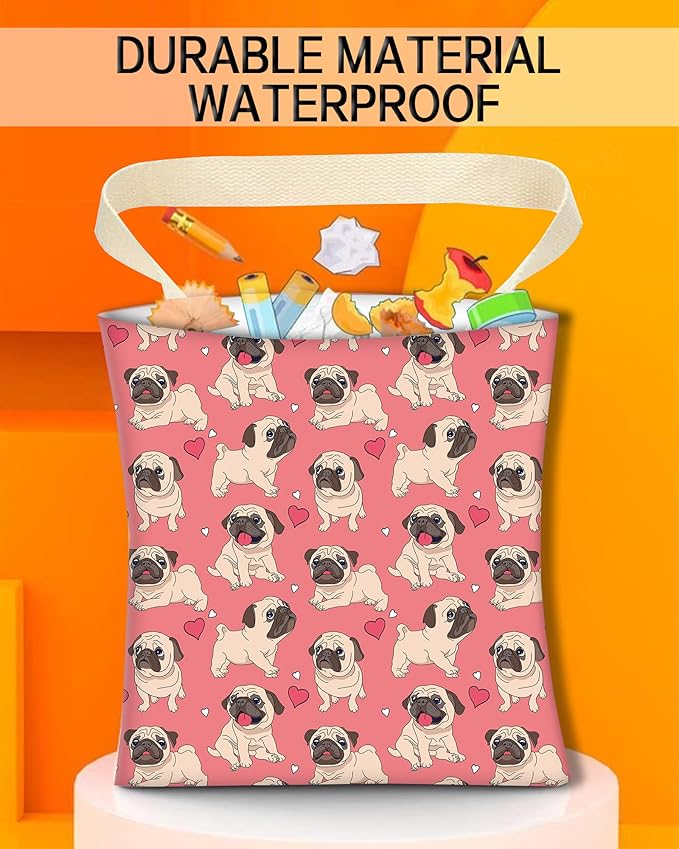 Car Garbage Can, Hanging Car Trash Can Bag for Cute Car Back Seat Organizer, Cute Pug Dog