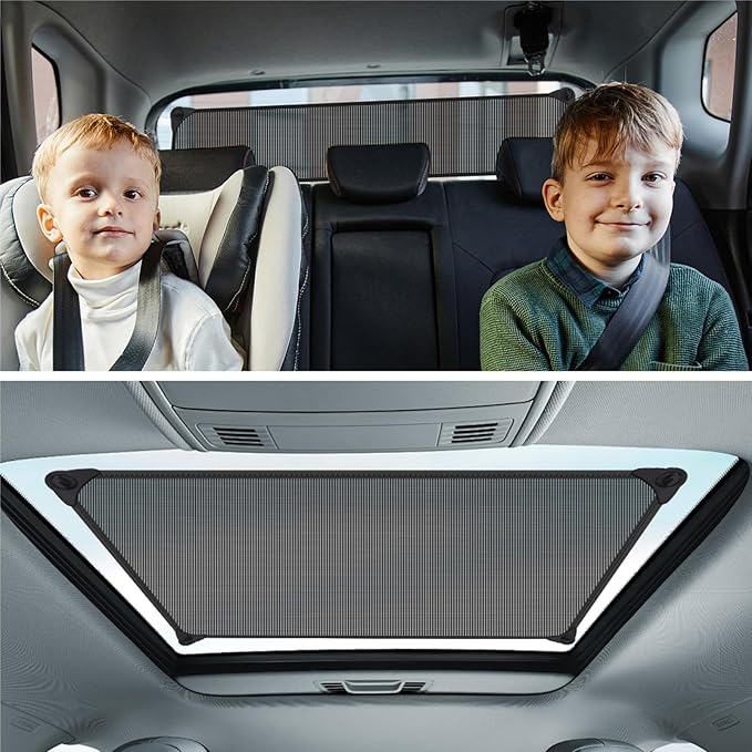 Car Window Shade，1Pack Car Window Shade for Baby,Rear Window Sun Shades Protect Child, Pets from Sun Glare and UV Rayse (39.4"x19.7")