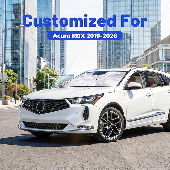 Car Windshield Sun Shade for Acura RDX 2019-2026 –[Reflective Coated Fabric] Sunshade Umbrella for Front Window, Car Shades Sun Visor Keep Car Cool and Protects Interior, 1:1 Exact Fit