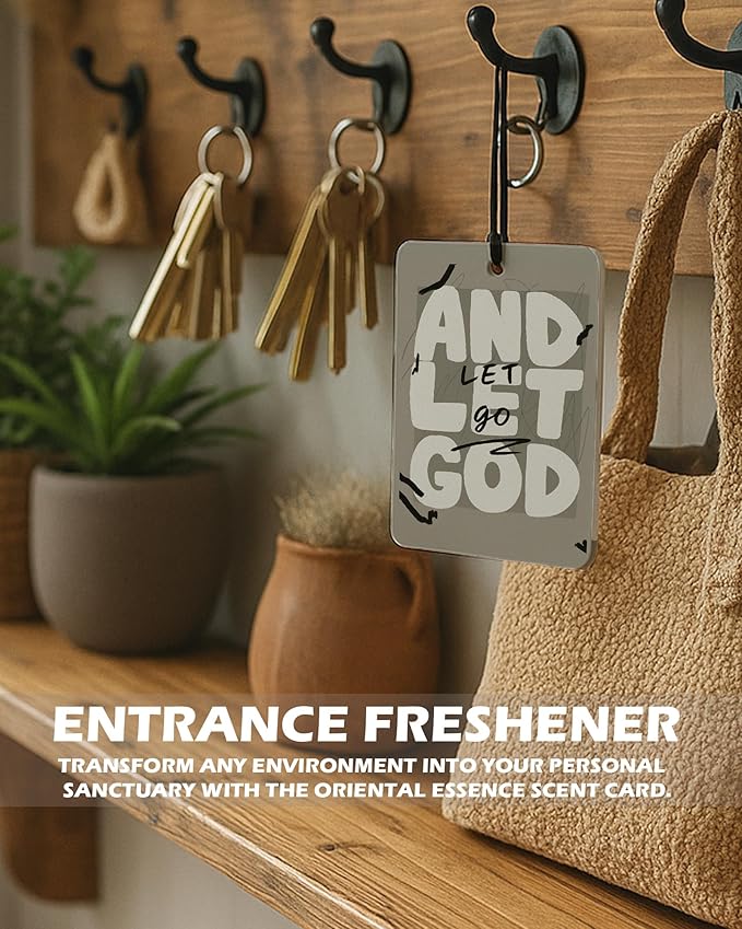 Retro Christian Cologne Car Air Freshener 4 Pcs, Neutral Bible Verses Hanging Air Freshener for Cars Bathroom Dorm Books Decor, Vintage Religious Accessories Gifts for Women Men