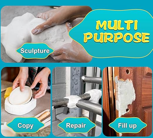 Pool Putty 12oz - 2 Part Epoxy Putty for Leaks Underwater or Above, Fast Repair Crack, Leak - Pool Sealant Filler for Fixing Tile, Concrete, Cement, Wood, Plastic Etc, Be Sanded, Drilled ＆ Painted