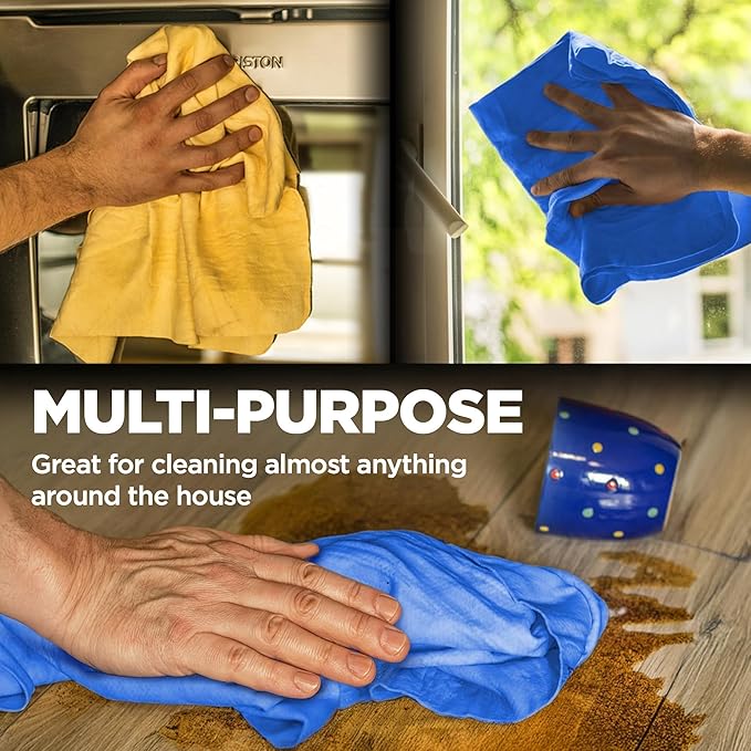 Premium 2pk +1 Free Shammy Cloth for Car Drying - 26"x17" - Super Absorbent Chamois Towel - Scratch-Free, Reusable & Soft Wash Cloth - Car Drying Towels