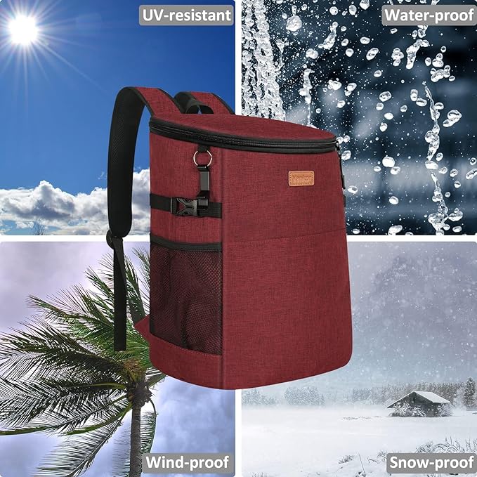 Camping Cooler Backpack 30 45 Cans, Soft Backpack Coolers Insulated Leak Proof Travel Cooler Bag Waterproof Lunch Picnic Beach Work Trip Thermal Bag Drink Beverage Beer Bag Cooler