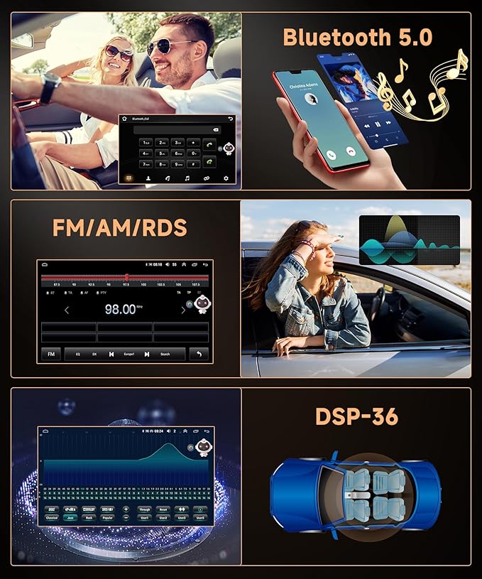 8Core 8G+128G for Toyota Corolla 2009-2013 Android 15 Car Stereo Carplay Android Auto, Rimoody 9 Inch QLED capacitive Screen with Bluetooth 5.0 FM/AM/RDS DSP-36 GPS WiFi Mirror Link Backup Camera