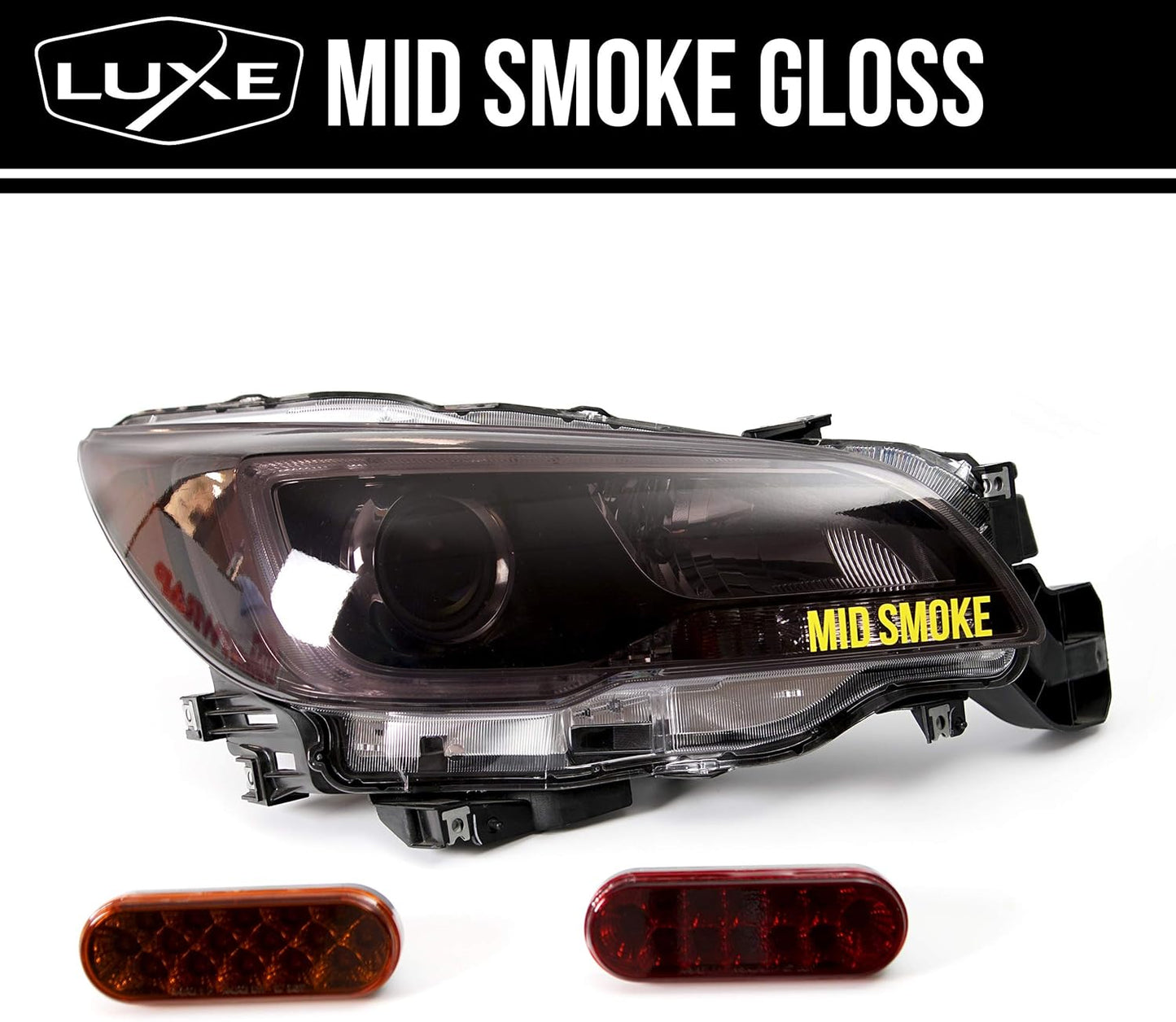 Luxe LightWrap Mid Smoke Gloss Universal Headlight Tail Light Tint Kit (20” x 3 Yard)