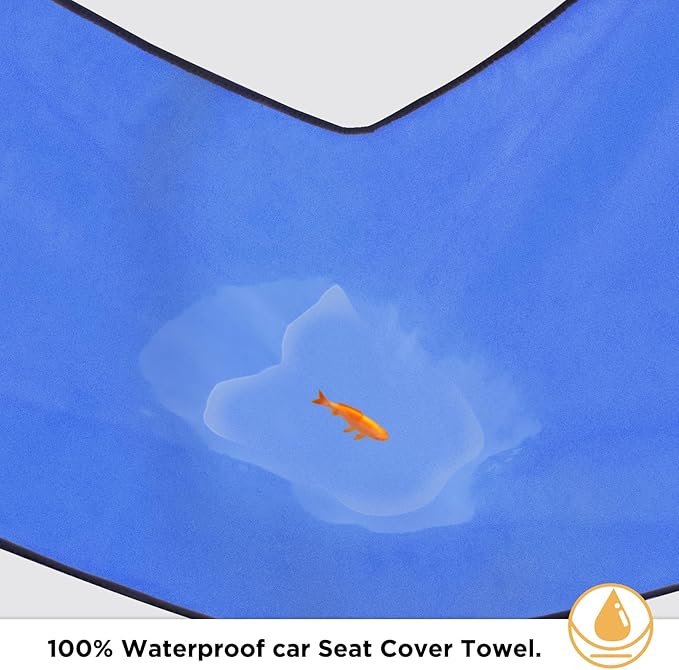Waterproof Seat Cover Towel, Premium Sweat Carseat Protector, Perfect for Universal Anti-Slip Car Truck SUV Seat, Great for Surfing Yoga Gym Workout, Royal Blue