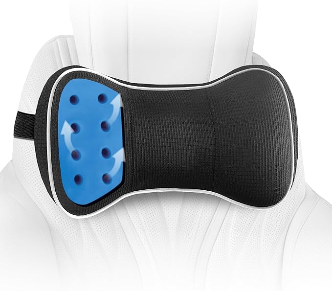Sealy Memory Foam Neck Pillow for Car or Office Chair – Cervical Neck Pillow, Cooling Car Headrest Pillow or Office Chair Cushion for Neck