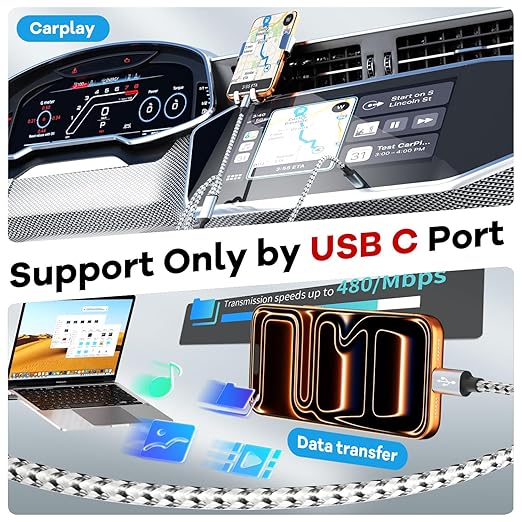 Travel Essentials 3in1 USB C Multi Charging Cable for iPhone Watch Charger,USB C to Type C/IP/iWatch Charger, Charging Cords for Multiple Devices Compatible with iWatch Series&iPhone 16-12 5FT