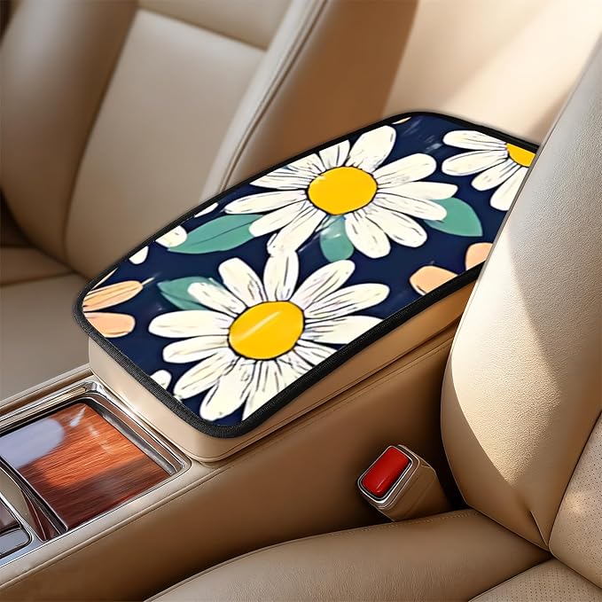 Car Armrest Cover Pad - Car Center Console Cushion Protector Against Pet Claws, Dirt and Sticky Fingers, Comfortable Auto Decor Accessory Fit for Sedan, Van, SUV
