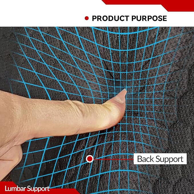 Lumbar Support Pillow for Car + Car Seat Cushion,Gel Lumbar Support Pillow & Seat Cover Relief Back Sciatica Pain for Car Seat Cushion,Car Seat Lumbar Support with Adjustable Straps Improve Posture