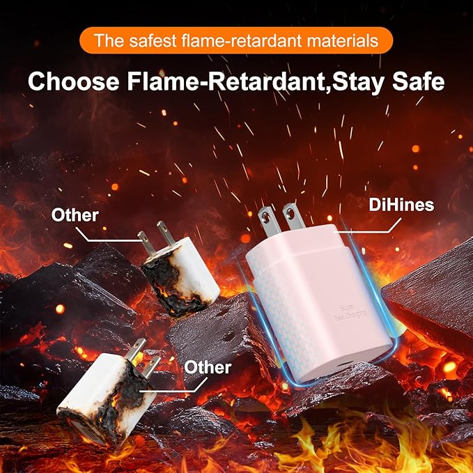 Phone 17 16 15 Charger Fast Charging,30W USB C Phone 17 16 15 Pro Max Charger Block &6.6FT Long Type C Cable Cord for i.Phone 17/Air/17 Pro/17 Pro Max/16/16 Plus/16 Pro/16 Pro Max/15/15 Pro Max,Pink