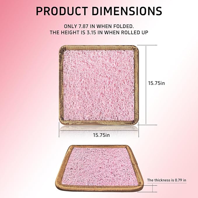 Gooo&Ma Orthopedic Seat Cushion, Breathable Chair Support Cushion for Car Office Wheelchair, Elastic Openwork Design (Pink)