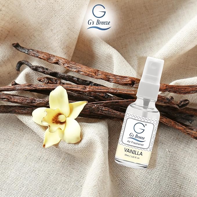 G's Breeze Vanilla Air Freshener – Rich, Creamy Aroma of Vanilla - Sweet Floral Scent - Ideal for Home, Car, Office - Long-Lasting Fragrance - Create a Serene Ambiance Around You