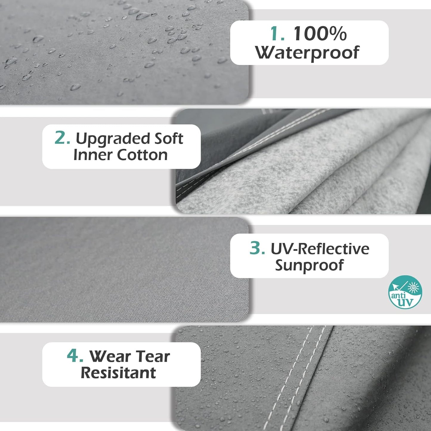16 Layers Large Truck Cover Waterproof All Weater, Heavy Duty Pickup Truck Cover for RAM 2500 3500, Silverado 1500 2500 3500, F-Series F-250 F-350, Toyota Tundra etc. Length up to 262 inch.
