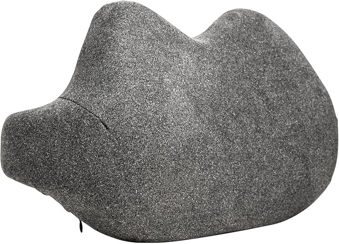 SUTERA Low Back Pillow - Proper Posture Lumbar Support Pillow for Office Chair or Car Seat for Back Support, Superior Memory Foam Cushion for Back Pain Relief from Sitting (18.3x11.3x6.9 inches)