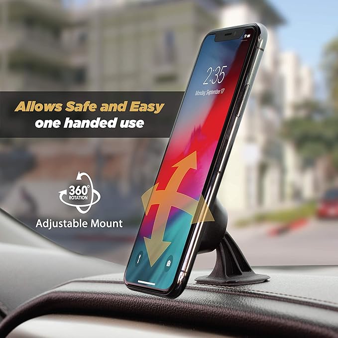 Scosche MMD-RPSP1 MagicMount Select Magnetic Car Phone Holder - Strong Magnet Mount for iPhone and Android - Secure Magnetic Cell Phone Mount for Car Dash - Universal 360° Mobile Cellphone Holder