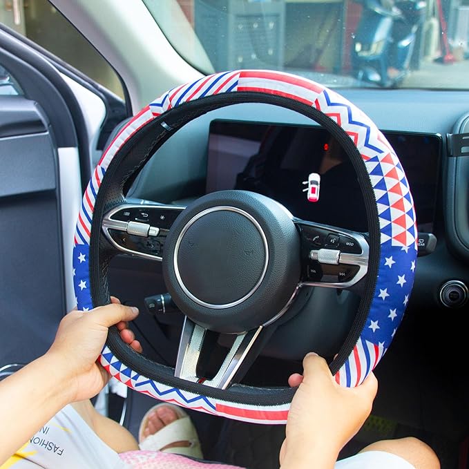 Steering Wheel Cover for Women Universal Steering Wheel Covers Protector Car Accessories for Car 15 inch