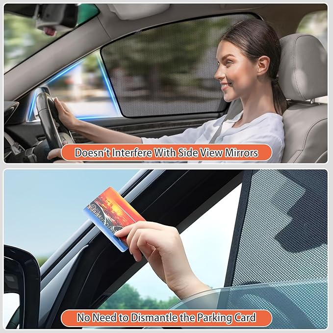 XCBYT Car Window Shades for 2011-2023 4Runner Sun Shade for Car Baby Side Window with Breathable Mesh Blocking 99% UV Glare and Privacy Protection Safe Driving for Napping, Camping, Dressing (4 PCS)