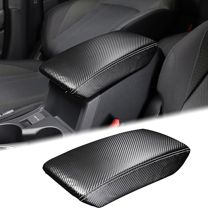 Car Leather Center Console Protector Cover Compatible with Subaru Crosstrek/Impreza 2024 Center Console Armrest Seat Box Cover Cushion Lid Protector Pad Waterproof Anti-Scratch Interior Accessories