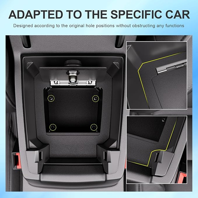 SZYANG Center Console Safe Organizer Compatible with 2023-2026 Chevy Colorado GMC Canyon Lock Box Console Safe Vault Replacement for 2023-2026 Chevy Colorado Accessories