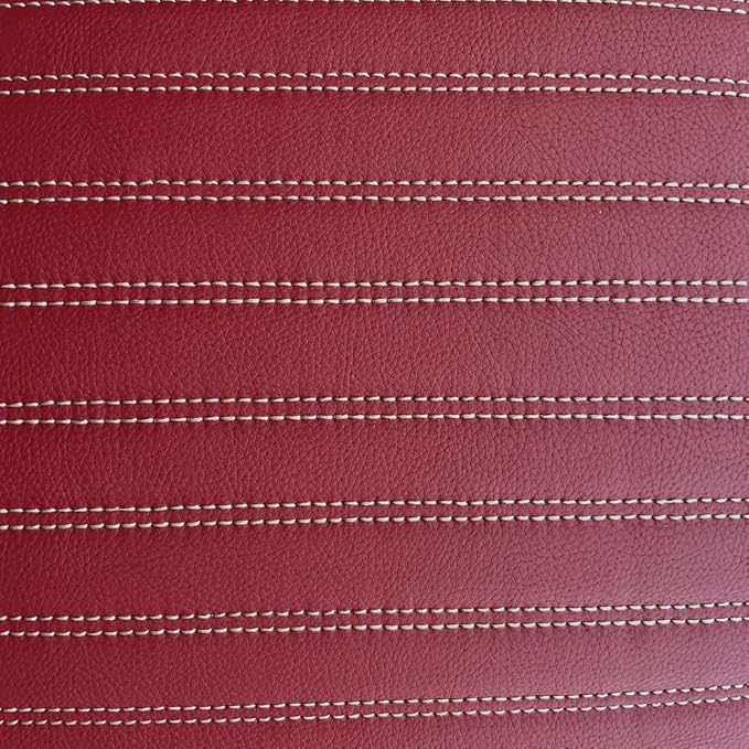 Custom Personalized Floor Mats for Cars - Luxury Full Coverage All Weather Mats, Anti-Slip Leather Mat Set, Fit for 99% of Cars, SUVs & Trucks (Wine Red, B-Strip Shape)