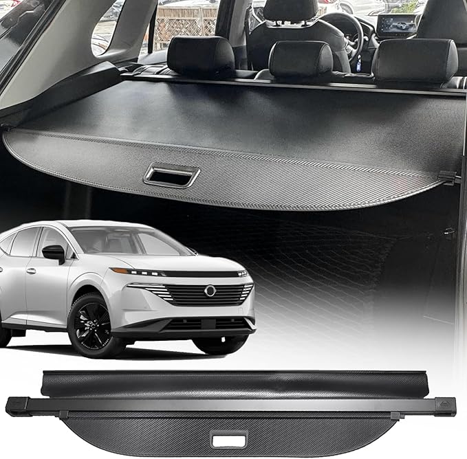 Cargo Cover for All New 2025 Nissan Murano Accessories, Carbon Fiber Texture Rear Trunk Cover for Nissan Murano 2025 Accessories Privacy Screen Retractable Luggage Security Shield Shade