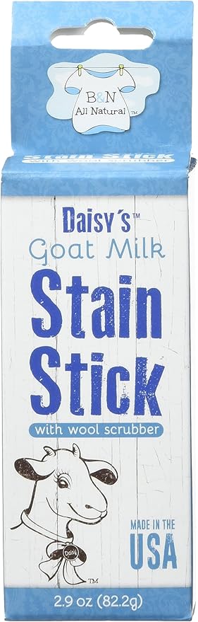 B&N All Natural Daisy's Goat Milk Laundry Stain Remover Stick, White, 2.9 Oz