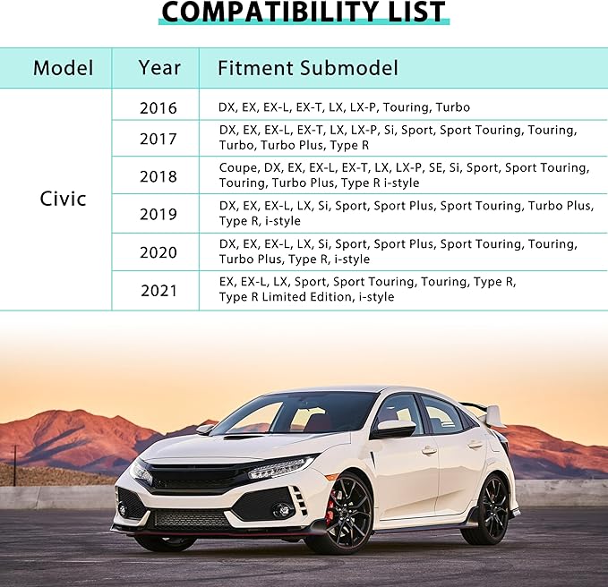 KEWISAUTO Car Wireless Charger for 2016-2021 Honda Civic, Center Console Charging Panel USB-A USB-C Fast Phone Charger Pad for Honda Civic 2016 2017 2018 2019 2020 2021 Accessories