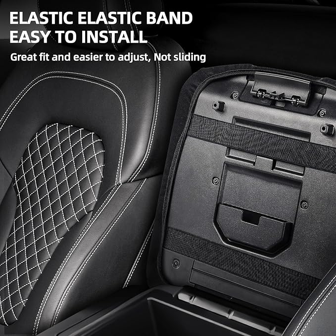 Center Console Cover Fit for Chevy Silverado 2019-2025 Jump Seat Console, Car Armrest Seat Box Cover (ONLY for Split Bench Jump Seat Console)
