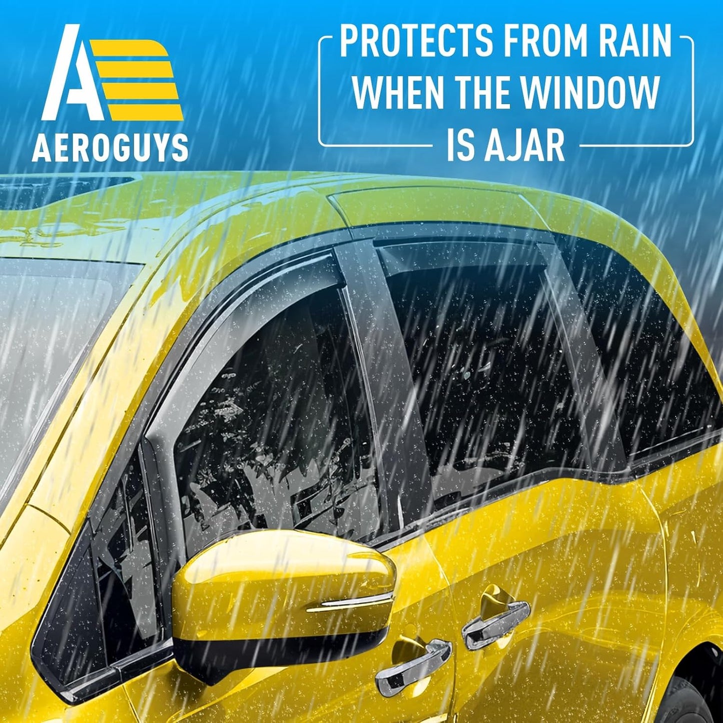 Extra Durable Window Deflectors in-Channel Window Visors Rain Guards Fit for Honda Odyssey 2018-2025, Sun Visors, Wind Vent for Shades, Exterior Car Accessories - 4pcs. AG0765