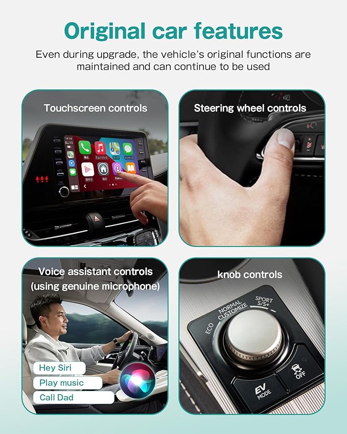 OTTOCAST Mini Cube 3.0 Wireless Carplay Adapter & Android Auto Wireless Adapter Silver (2-in-1) – Plug & Play for iPhone & Samsung/Android Phones, Two Phones Memory, Auto-Reconnect, Stable 5GHz WiFi