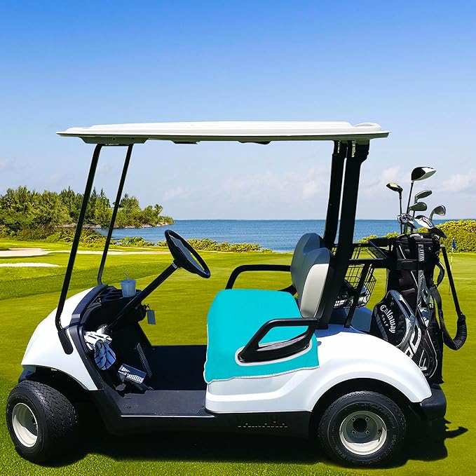YOKYHOM Golf Cart Seat Covers for 2/4-Seater, Microfiber Seat Towel Blanket, Keeps Seats Cool, Clean & Comfortable, Fits EZGO, Club Car, Yamaha, 51"x31"