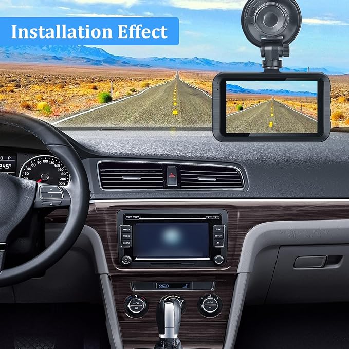 Dash Camera for Car - 3 Inch 1080P IPS Touchscreen Car Camera - G-Sensor/Loop Recording / 24H Parking Monitor / 150° Wide Angle/Night Vision/Exposure Compensation/Support TF Card