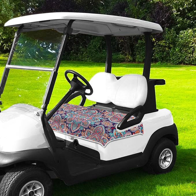 ENYORSE Golf Cart Seat Covers - Ethnic Style Golf Cart Towel Blanket for 2/4 Seater, Soft & Breathable Microfiber, Keeps Seats Cool & Comfortable, 51”x31”, Fits EZGO/Yamaha/Club Car