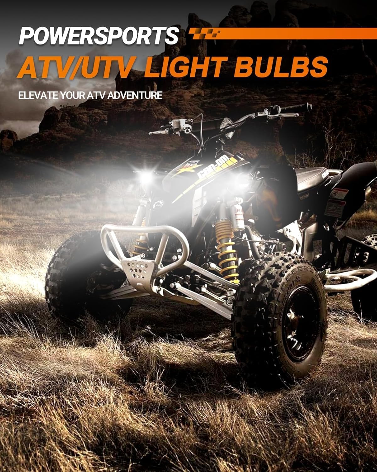SEALIGHT X4I H7 Bulbs, 55000LM Super Bright H 7 Fog Bulbs with Adjustable Lock Ring, Cooling Fan, Plug and Play, Pack of 2