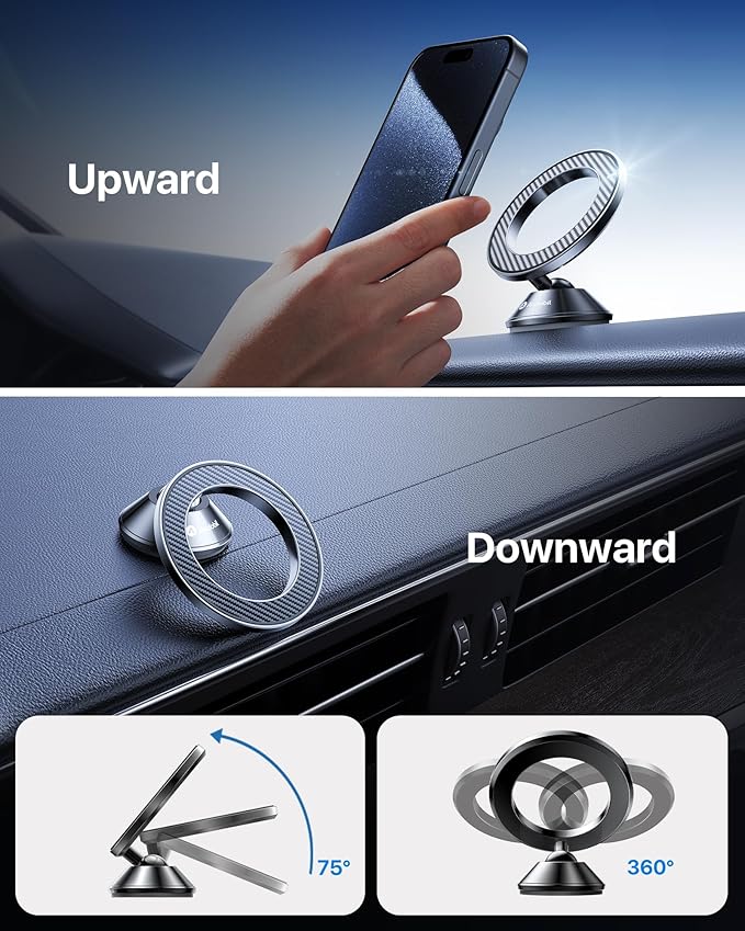 andobil for Magsafe Car Mount [Strongest Magnet & Upgraded 3M Adhesive] Magnetic Phone Holder for Car Dashboard 360 Adjustable Magnetic Car Phone Holder Mount for iPhone 17 Pro Max 16 15 14 13 Plus