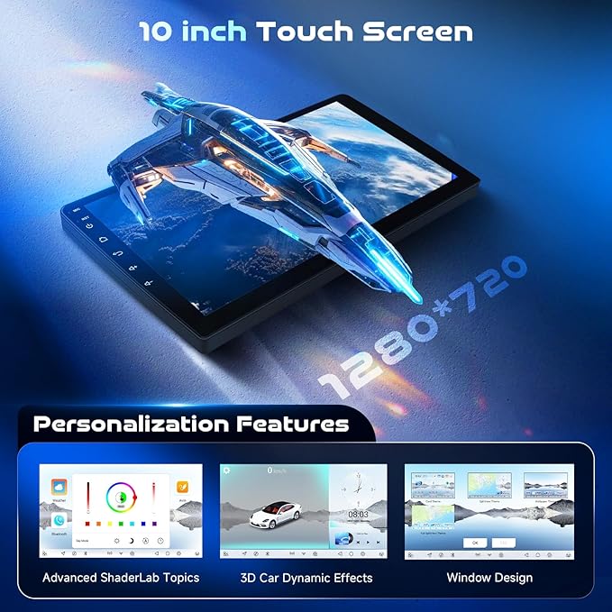 8-Core 4G+64G Qual-comm Snapdragon chip Car Radio for Honda Odyssey 2005-2010, Rimoody Car Stereo Carplay Android Auto 3D car Model Display GPS WiFi 9 Inch IPS Touchscreen Mirror Link Camera