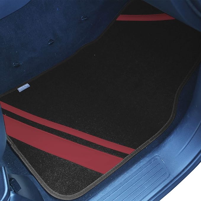 FH Group Car Floor Mats - Carpet Floor Mats for Cars, Universal Fit Automotive Floor Mats, All Purpose Car Floor Mats, Carpet Protector Mat for Most Sedan, SUV, Truck Floor Mats Burgundy
