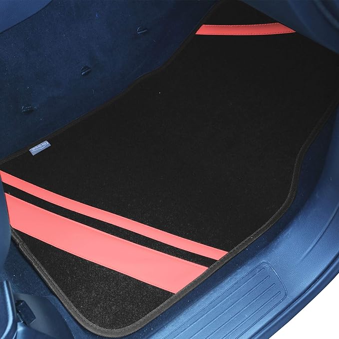 FH Group Car Floor Mats - Carpet Floor Mats for Cars, Universal Fit Automotive Floor Mats, All Purpose Car Floor Mats, Carpet Protector Mat for Most Sedan, SUV, Truck Floor Mats Pink