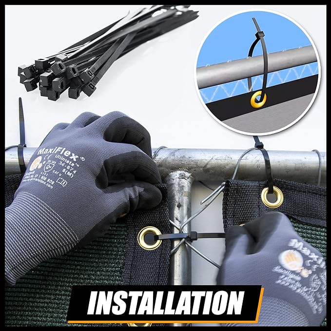 Royal Shade Custom Size 6' x 62' Brown Fence Privacy Screen Windscreen Cover Netting Mesh Fabric Cloth - Cable Zip Ties Included (We Make Custom Size)