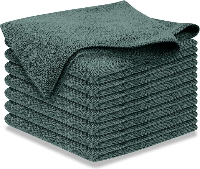 USANOOKS Premium 300GSM Microfiber Cleaning Cloth - 12.5"x12.5" High Performance - 1200 Washes, Ultra Absorbent Microfiber Towels for Cars Undercarriage, Rims & Engine Bay Cleaning - Microfiber Cloth