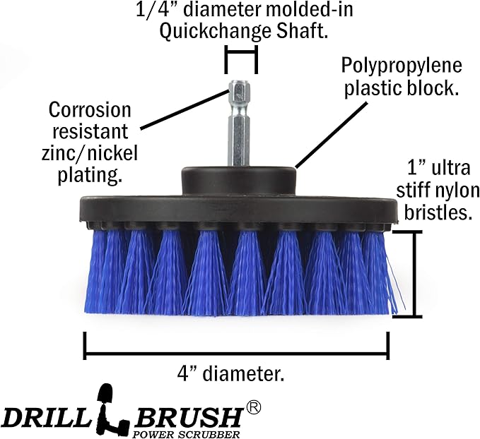 Aquatic Cleaning Supplies - Pool Accessories Kit - Brushes for Pool Maintenance and Upkeep - Water Liner Cleaning Solutions - Diving Board Scrubbing Brush -Boat Carpet Cleaner Tools